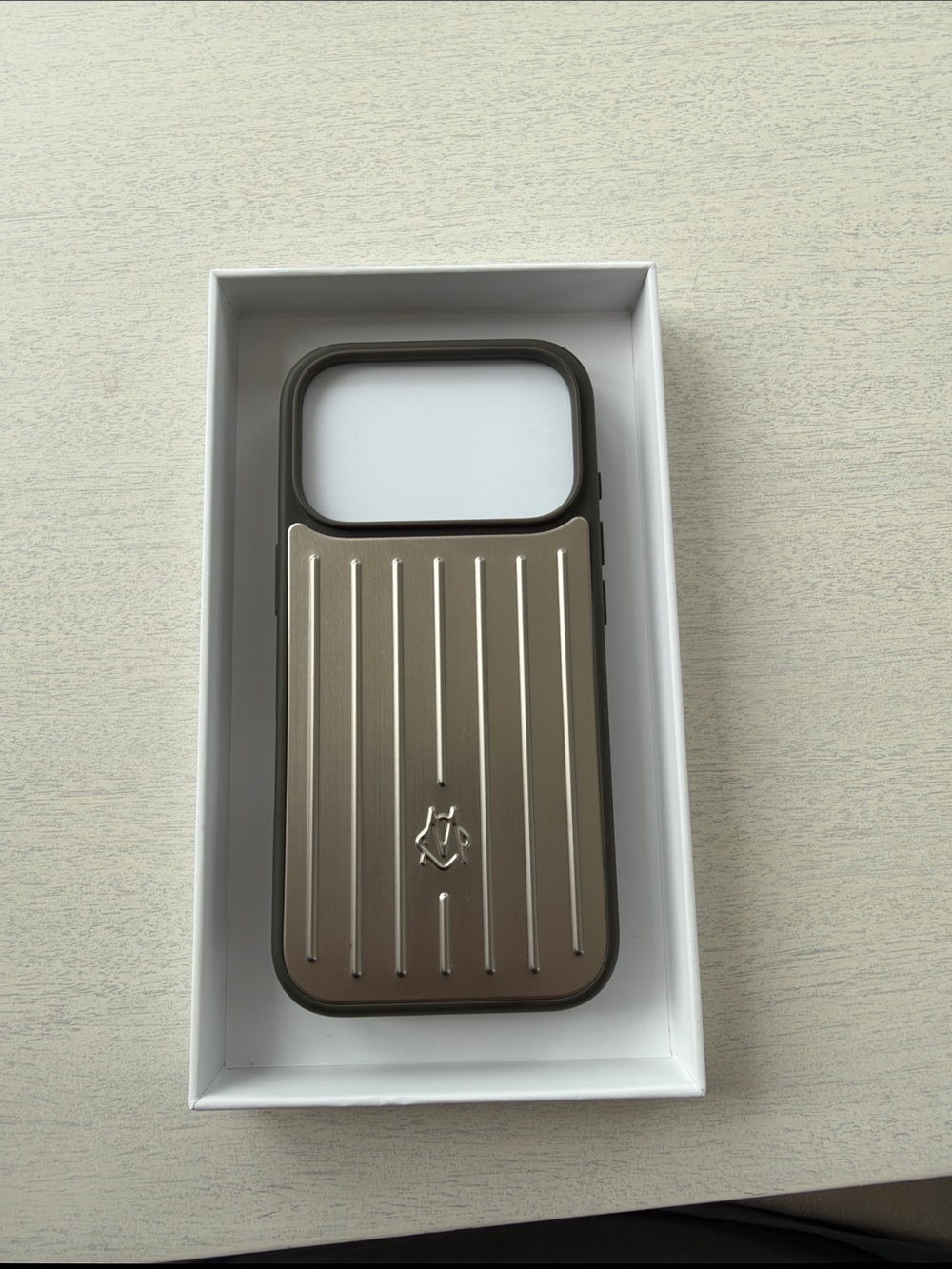 RIMOWA Aluminum Phone case Apple iPhone 17/18 Pro - Titanium color